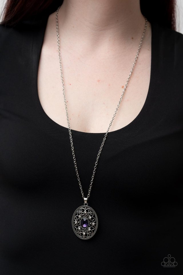 Sonata Swing - Purple - Paparazzi Necklace Image