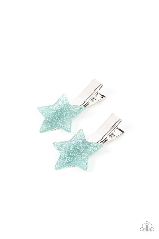 Sparkly Star Chart - Blue - Paparazzi Hair Accessories Image