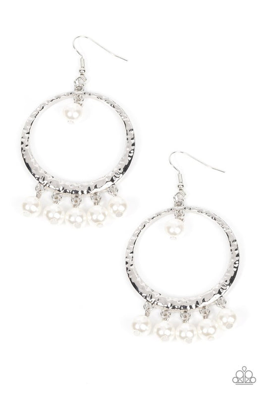 Luscious Luxury - White - Paparazzi Earring Image