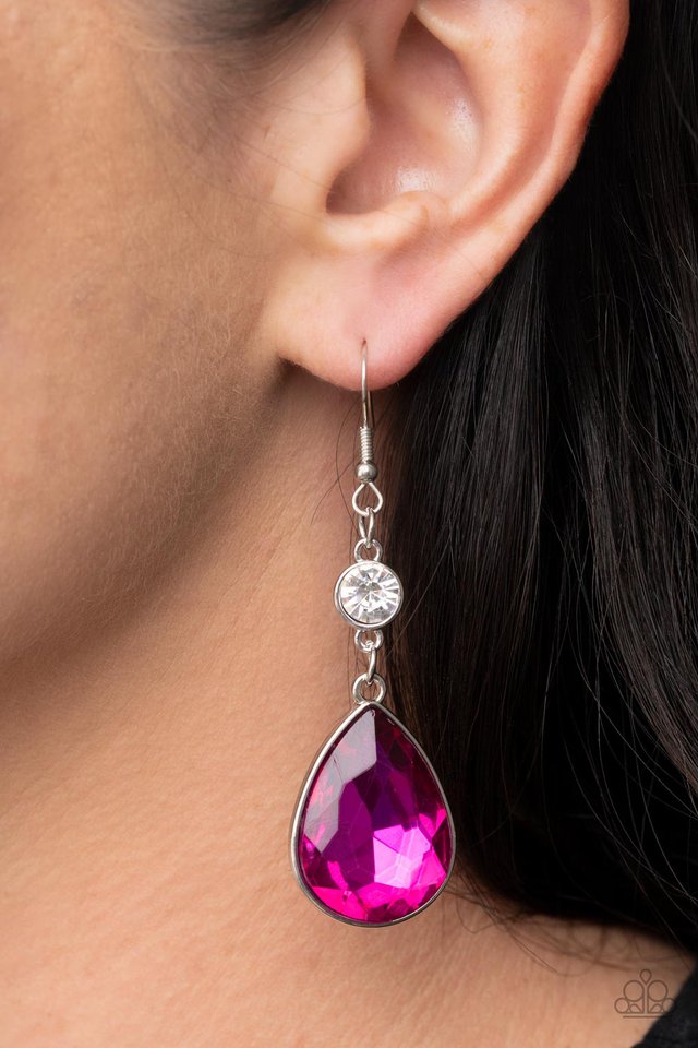 Smile for the Camera - Pink - Paparazzi Earring Image