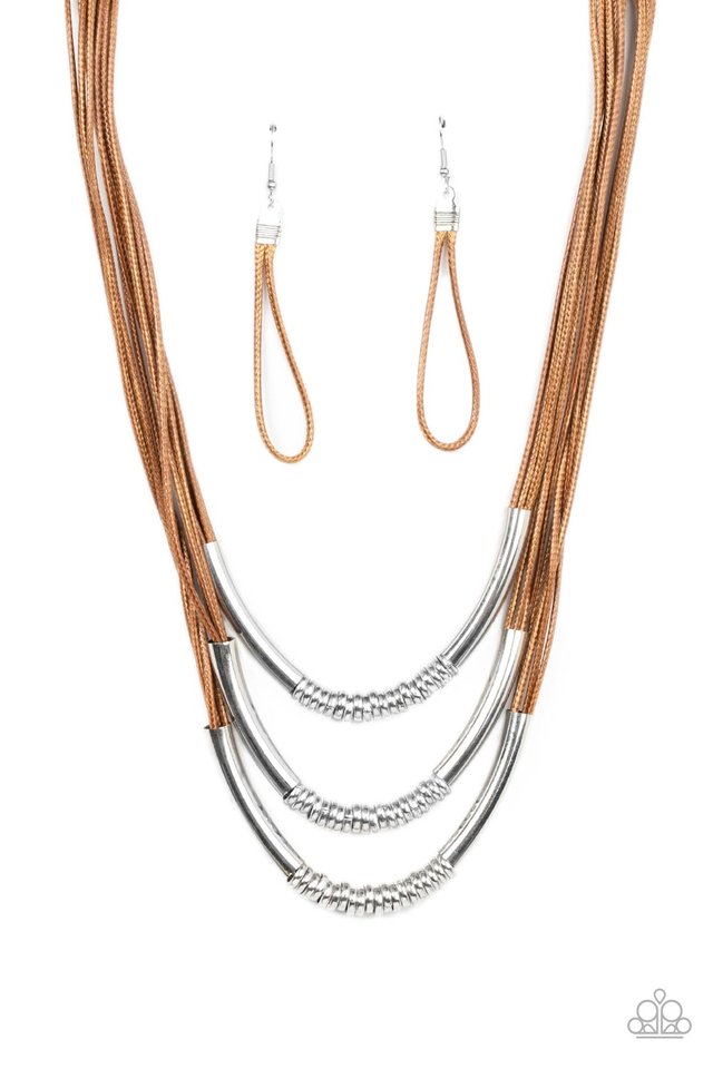 Mechanical Mania - Brown - Paparazzi Necklace Image