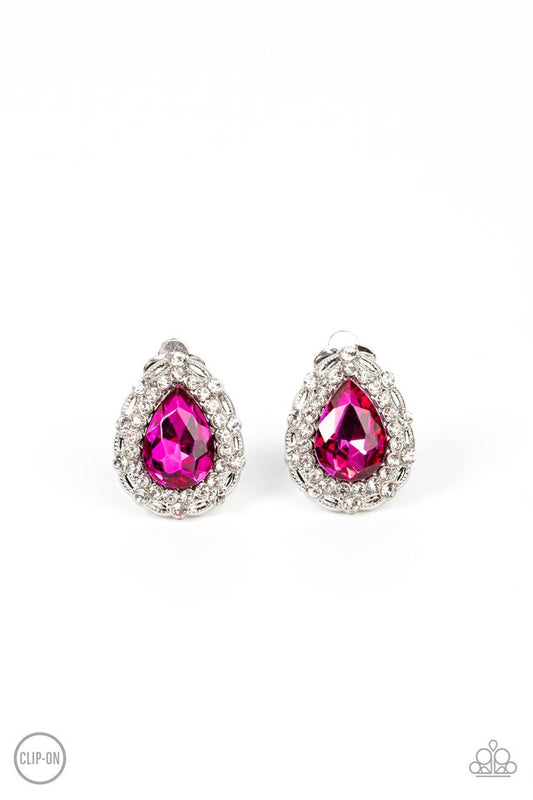Haute Happy Hour - Pink - Paparazzi Earring Image