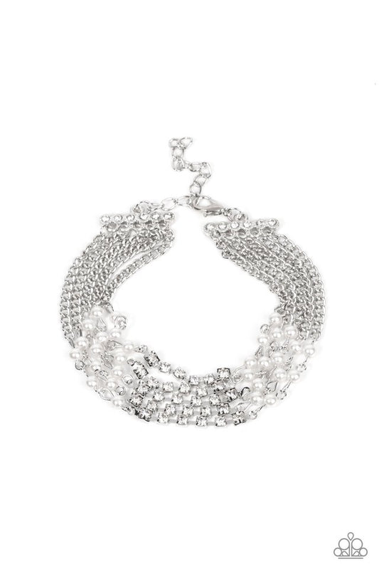 Experienced in Elegance - White - Paparazzi Bracelet Image