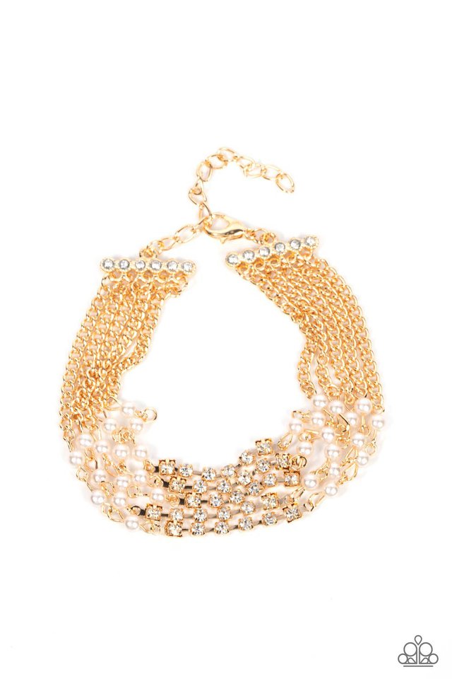 Experienced in Elegance - Gold - Paparazzi Bracelet Image