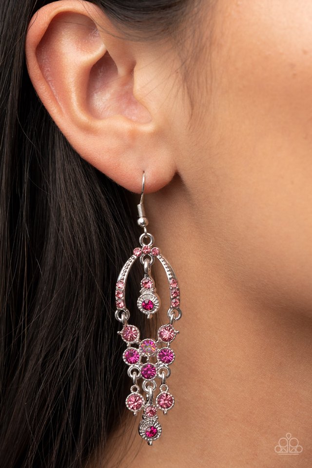 Sophisticated Starlet - Pink - Paparazzi Earring Image