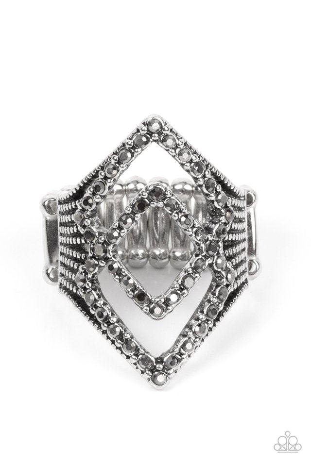 Diamond Duet - Silver - Paparazzi Ring Image