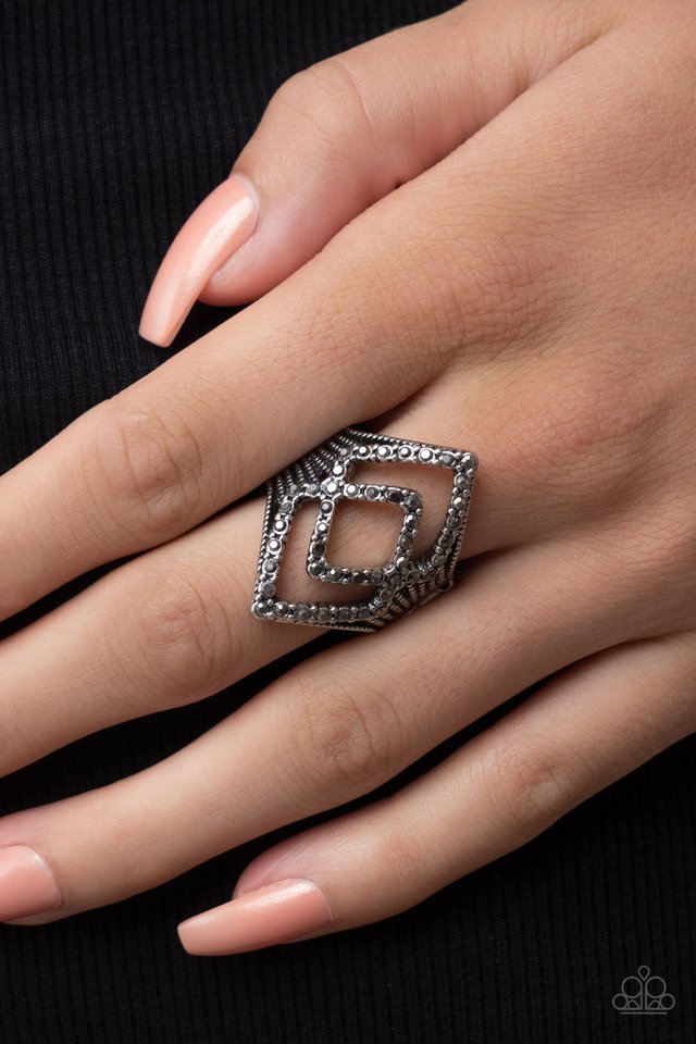 Diamond Duet - Silver - Paparazzi Ring Image
