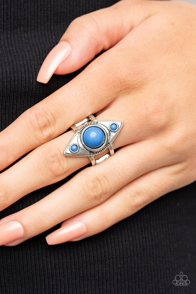 Pivoting Point - Blue - Paparazzi Ring Image