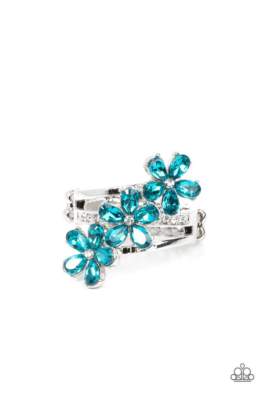 Posh Petals - Blue - Paparazzi Ring Image