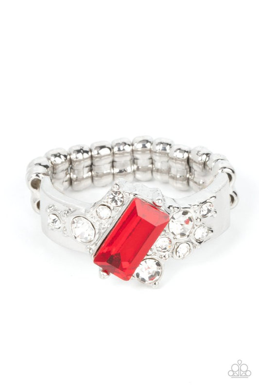 Tip the Balance - Red - Paparazzi Ring Image