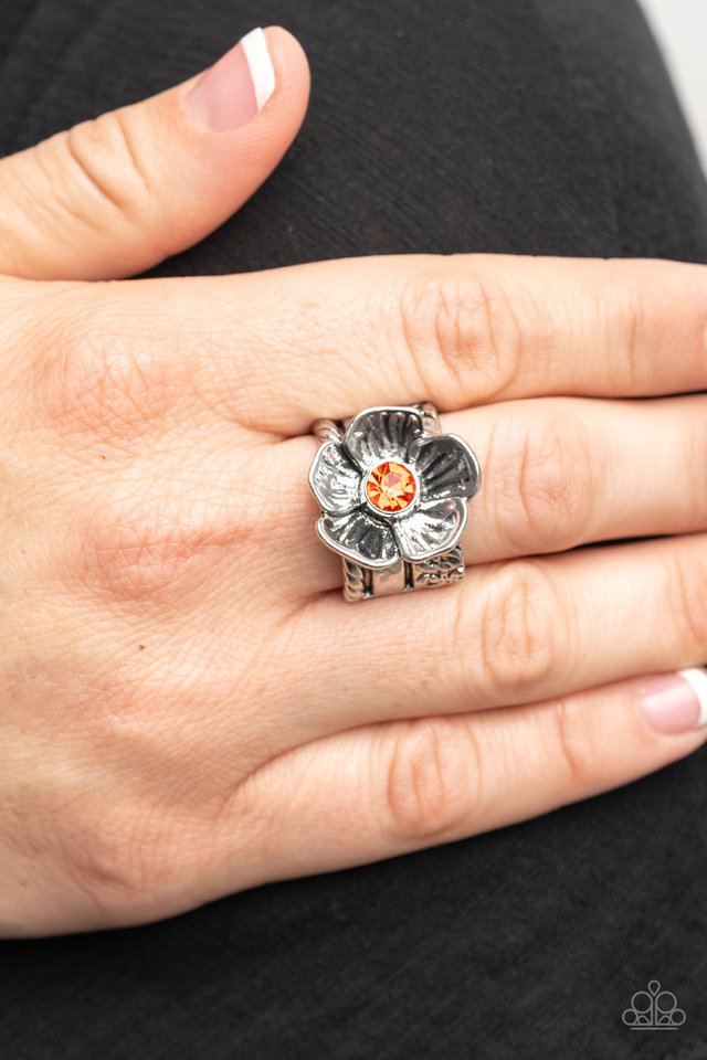 Prismatically Petunia​ - Orange - Paparazzi Ring Image