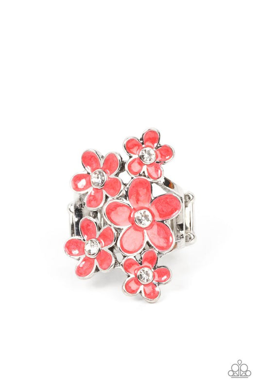 Boastful Blooms - Red - Paparazzi Ring Image