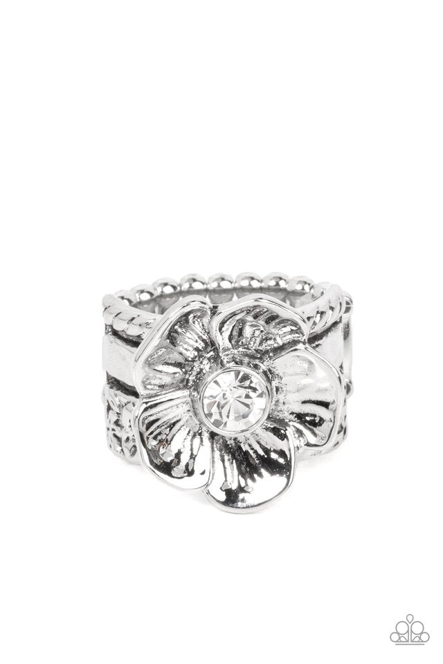 ​Prismatically Petunia - White - Paparazzi Ring Image