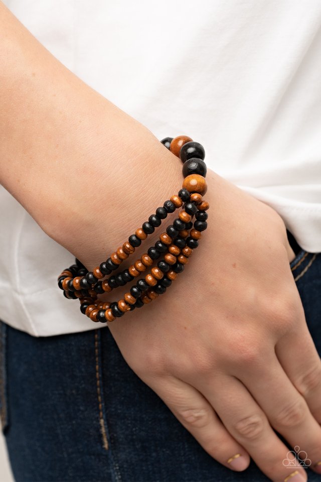 Oceania Oasis - Black - Paparazzi Bracelet Image