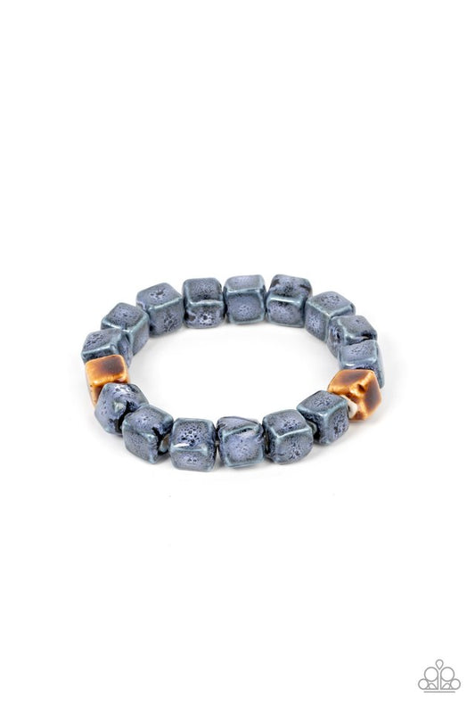 Glaze Craze - Blue - Paparazzi Bracelet Image