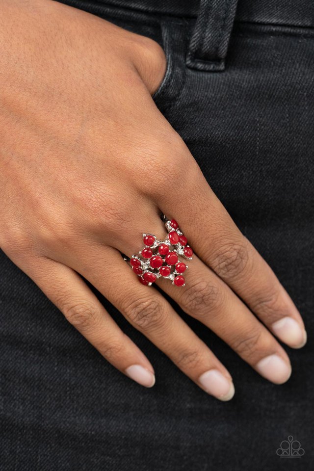 Seeing Eye to Cats Eye - Red - Paparazzi Ring Image