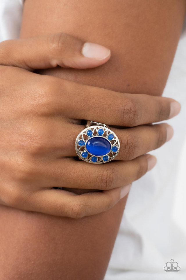 Sunny Solstice - Blue - Paparazzi Ring Image