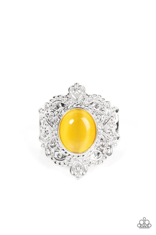 Delightfully Dreamy - Yellow - Paparazzi Ring Image
