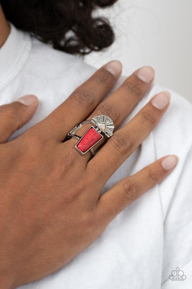 Stellar Stones - Red - Paparazzi Ring Image