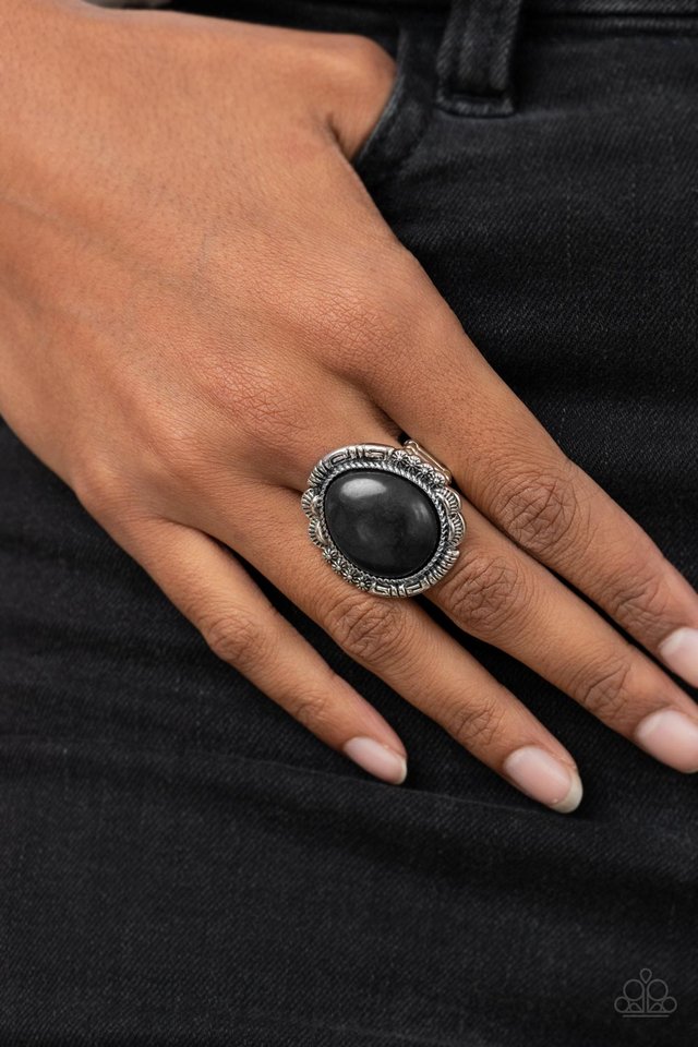 Salt of the Earth - Black - Paparazzi Ring Image