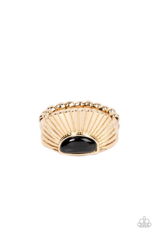 Fabulously FAN-tabulous - Gold - Paparazzi Ring Image