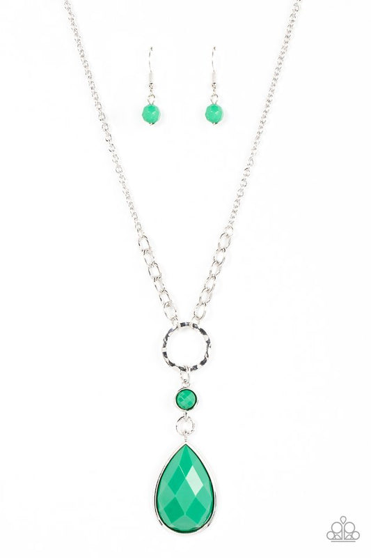 Valley Girl Glamour - Green - Paparazzi Necklace Image