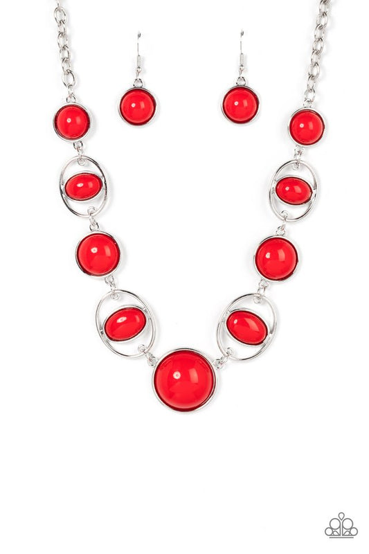 Eye of the BEAD-holder​ - Red - Paparazzi Necklace Image