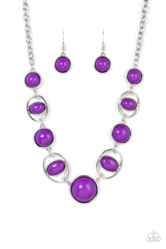 Eye of the BEAD-holder - Purple - Paparazzi Necklace Image