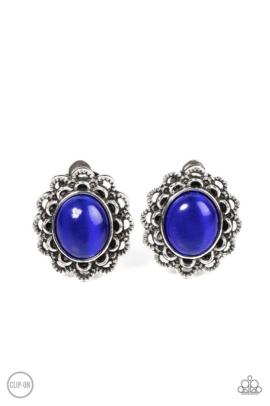 Garden Gazebo - Blue - Paparazzi Earring Image