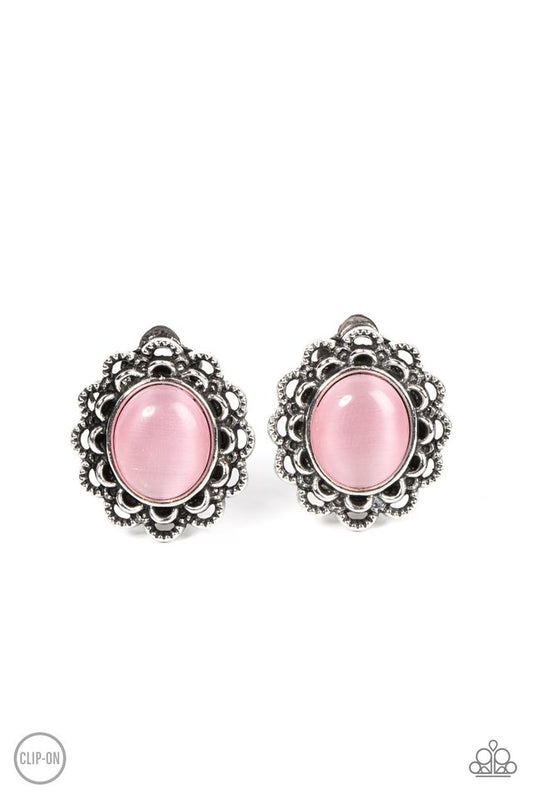 Garden Gazebo - Pink - Paparazzi Earring Image