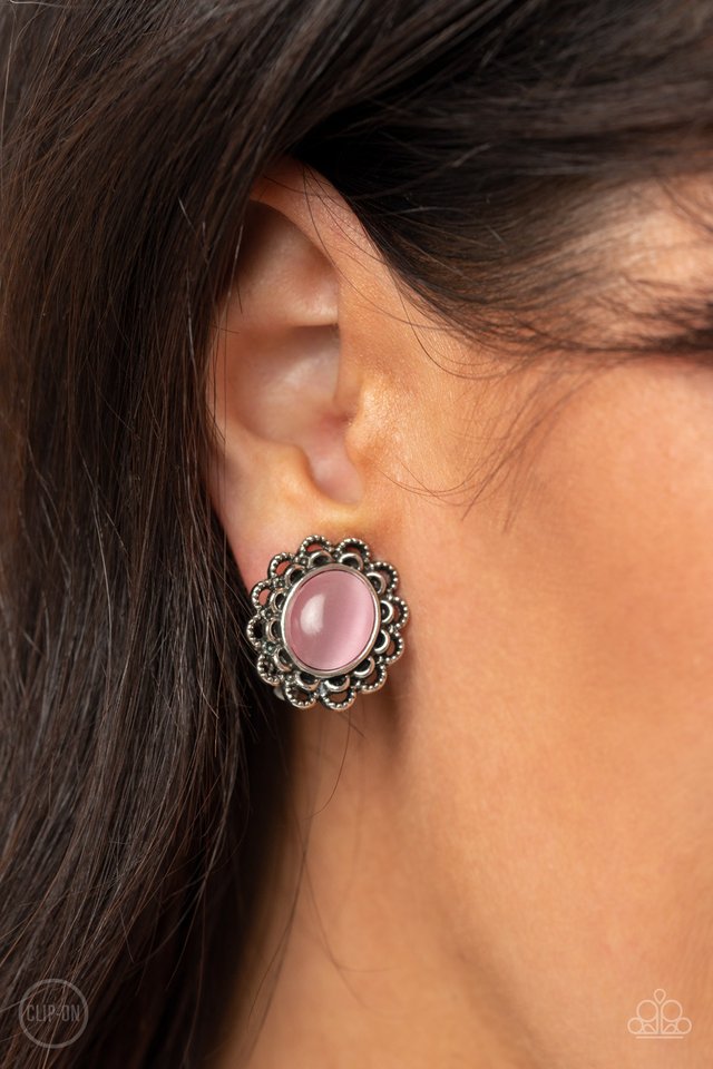 Garden Gazebo - Pink - Paparazzi Earring Image