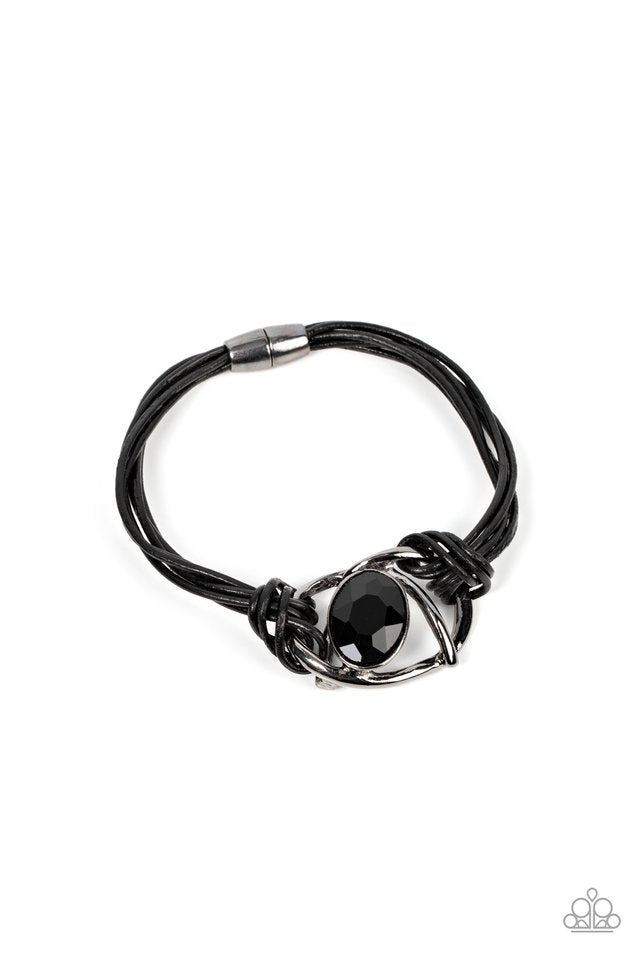 Keep Your Distance - Black - Paparazzi Bracelet Image