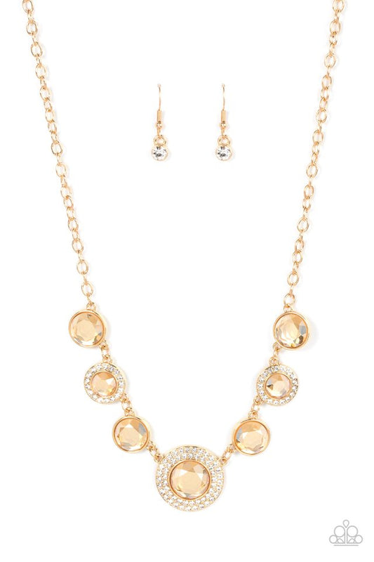 Extravagant Extravaganza - Gold - Paparazzi Necklace Image
