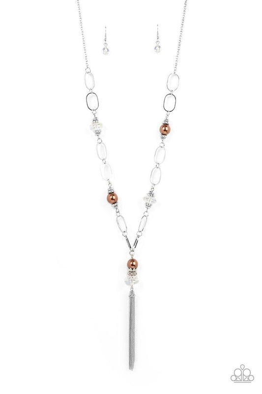 Taken with Tassels - Brown - Paparazzi Necklace Image