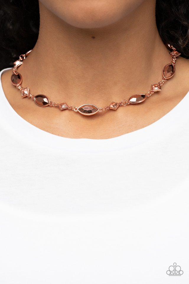 Prismatic Reinforcements - Copper - Paparazzi Necklace Image