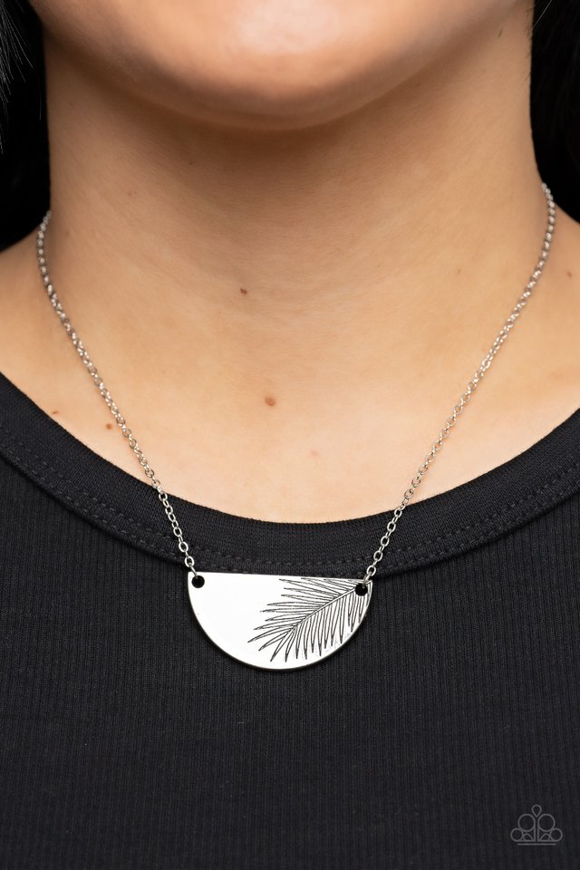 Cool, PALM, and Collected - Silver - Paparazzi Necklace Image
