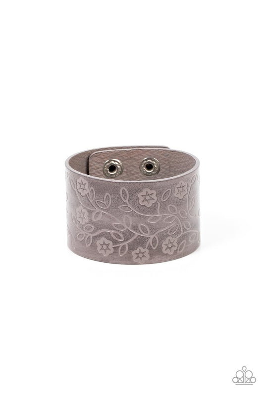 Rosy Wrap Up - Silver - Paparazzi Bracelet Image