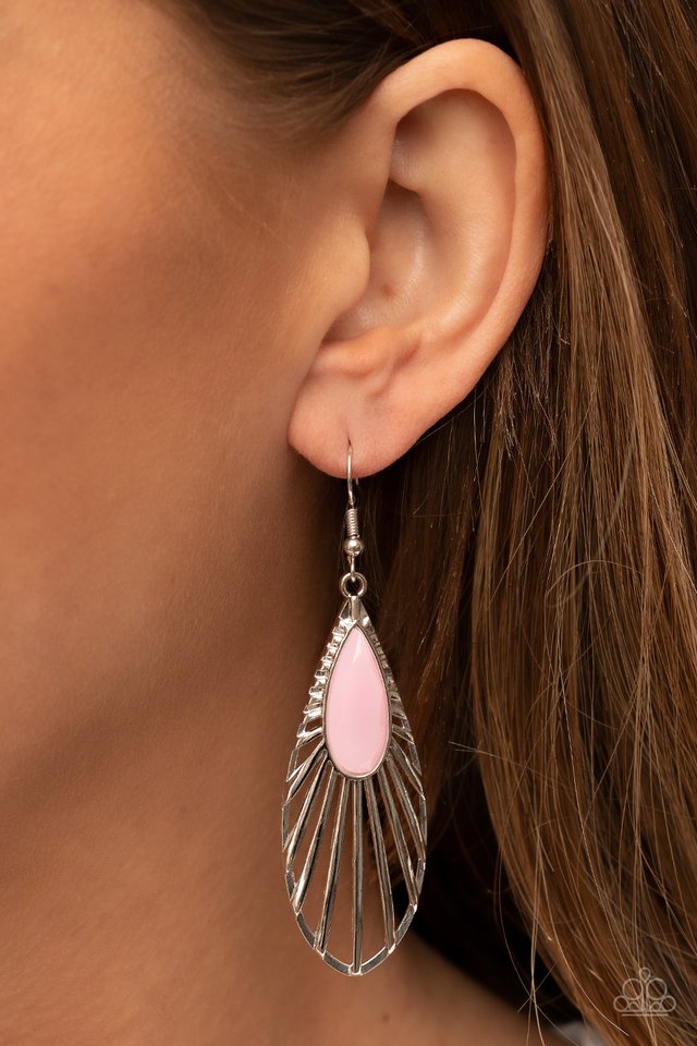WING-A-Ding-Ding - Pink - Paparazzi Earring Image