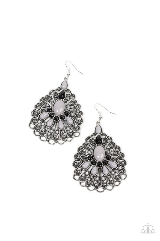 Peacock Prance - Silver - Paparazzi Earring Image