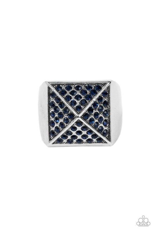 Pyramidal Powerhouse - Blue - Paparazzi Ring Image