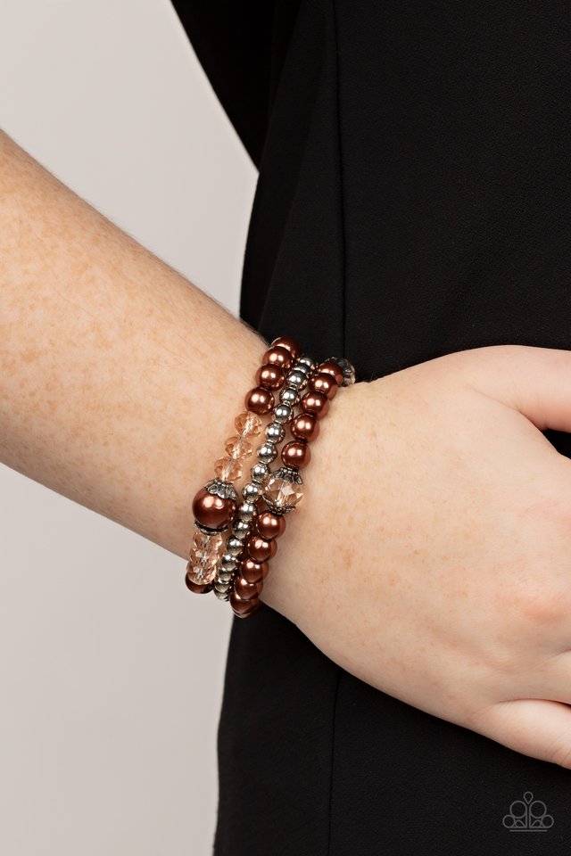 Positively Polished - Brown - Paparazzi Bracelet Image