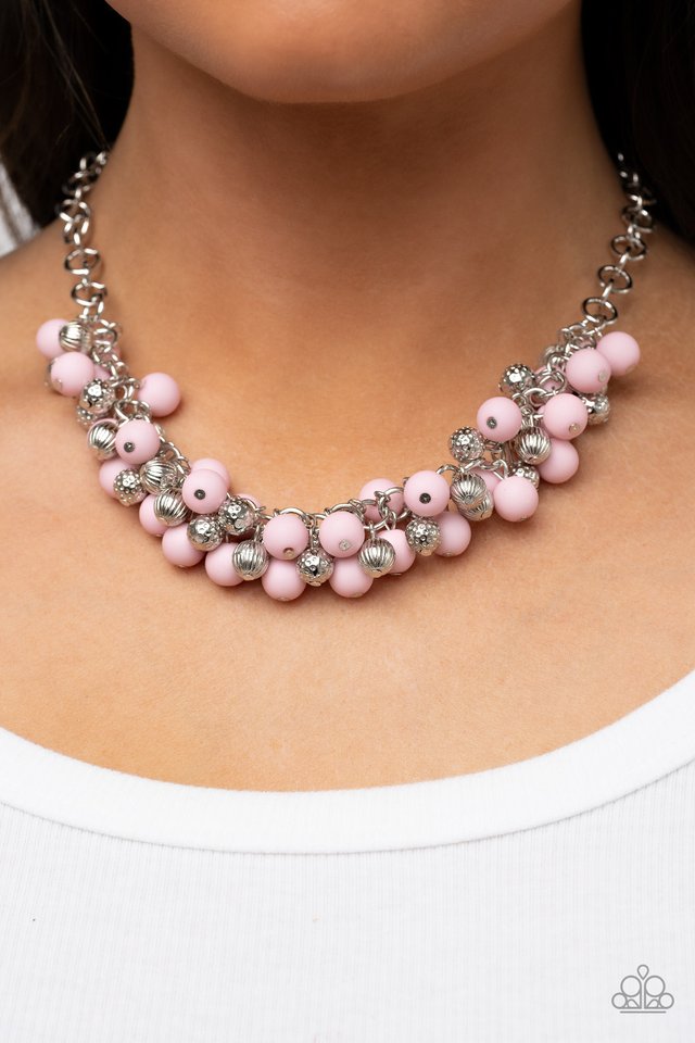 Party Procession - Pink - Paparazzi Necklace Image
