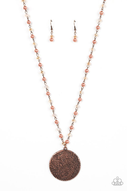 Secret Cottage - Copper - Paparazzi Necklace Image