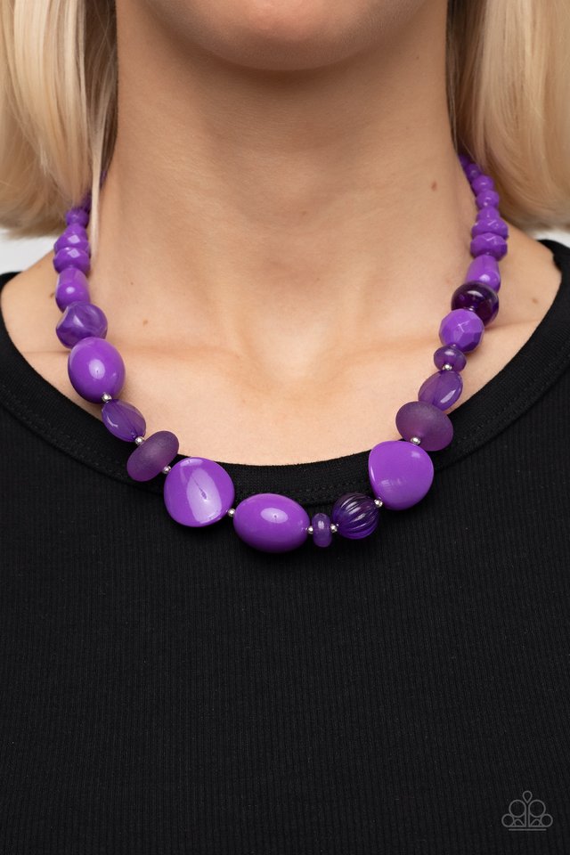 Tropical Tsunami - Purple - Paparazzi Necklace Image