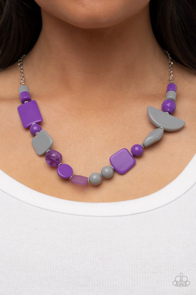 Tranquil Trendsetter - Purple - Paparazzi Necklace Image