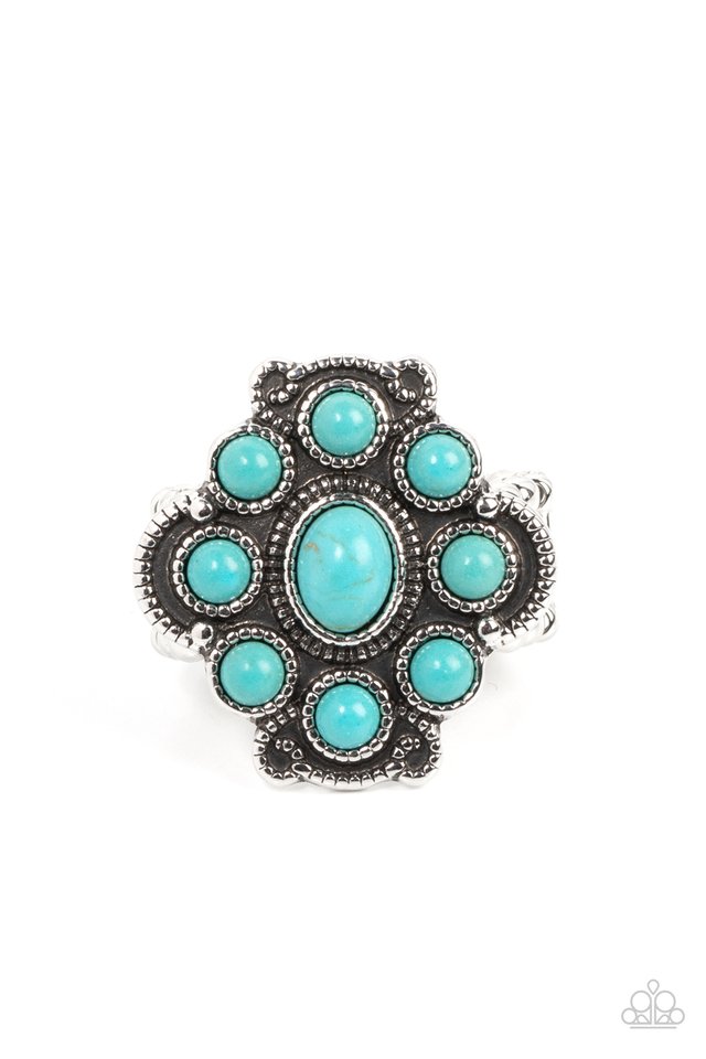 Santa Fe Fantasy - Blue - Paparazzi Ring Image