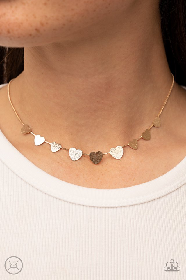 Dainty Desire - Gold - Paparazzi Necklace Image