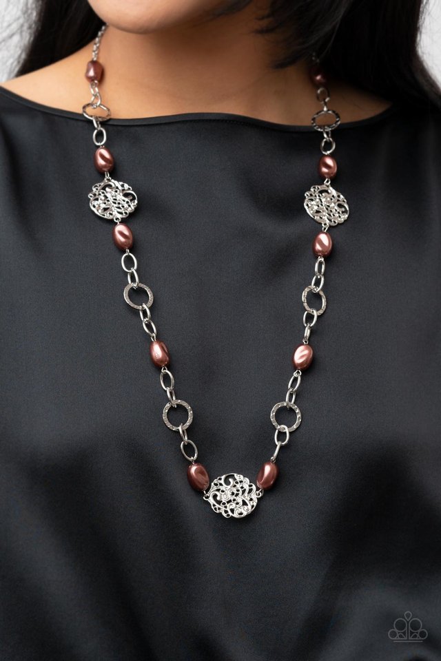 Social Soiree - Brown - Paparazzi Necklace Image