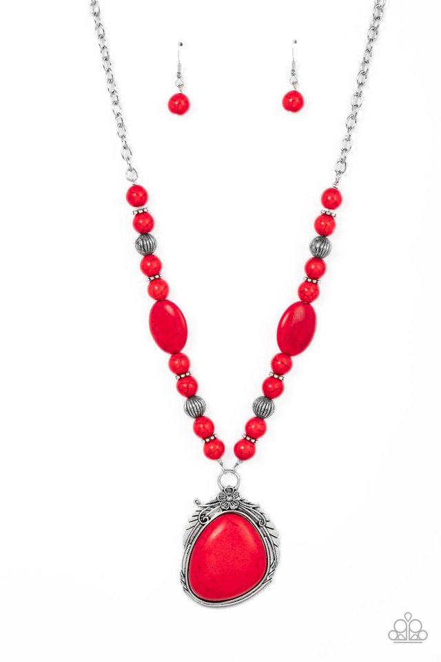 Southwest Paradise - Red - Paparazzi Necklace Image