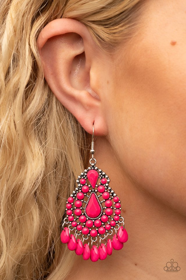 ​Persian Posh - Pink - Paparazzi Earring Image